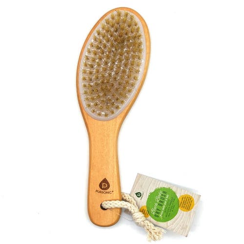 Shop Pursonic Bath Body Brush With Lotus Wooden Handle In Ivory