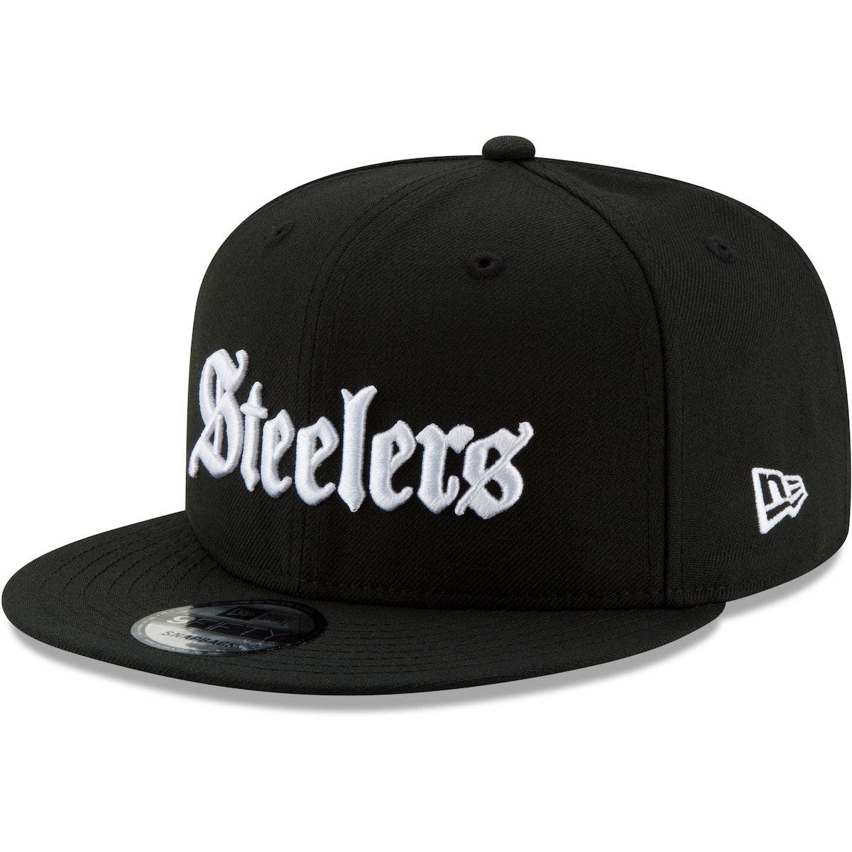 New Era, Accessories, Mens Pittsburgh Steelers New Era Black Script  Trucker 9fifty Snapback Hat