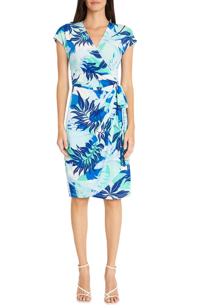 Maggy London Cap Sleeve Matte Jersey Wrap Dress | Nordstromrack