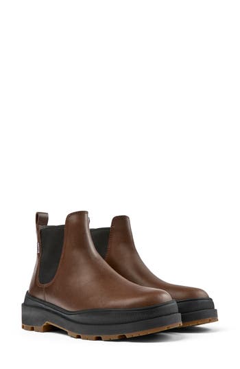 Shop Camper Brutus Trek Waterproof Chelsea Boot In Dark Brown