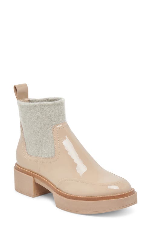 Shop Dolce Vita Saline H2o Waterproof Platform Bootie In Dune Patent Leather H2o