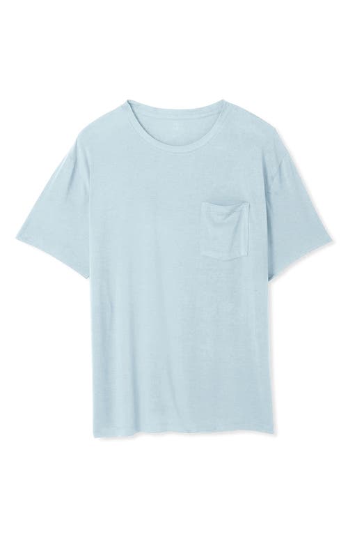 Shop Tommy John Second Skin Pocket Sleep T-shirt In Ice Blue