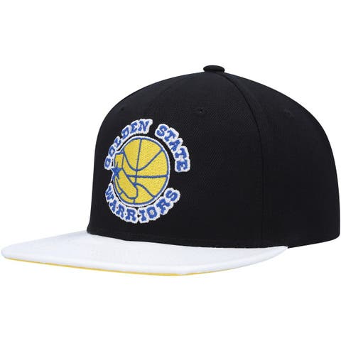 Men's New Era Charcoal Golden State Warriors Rowed Striped Cuffed Knit Hat