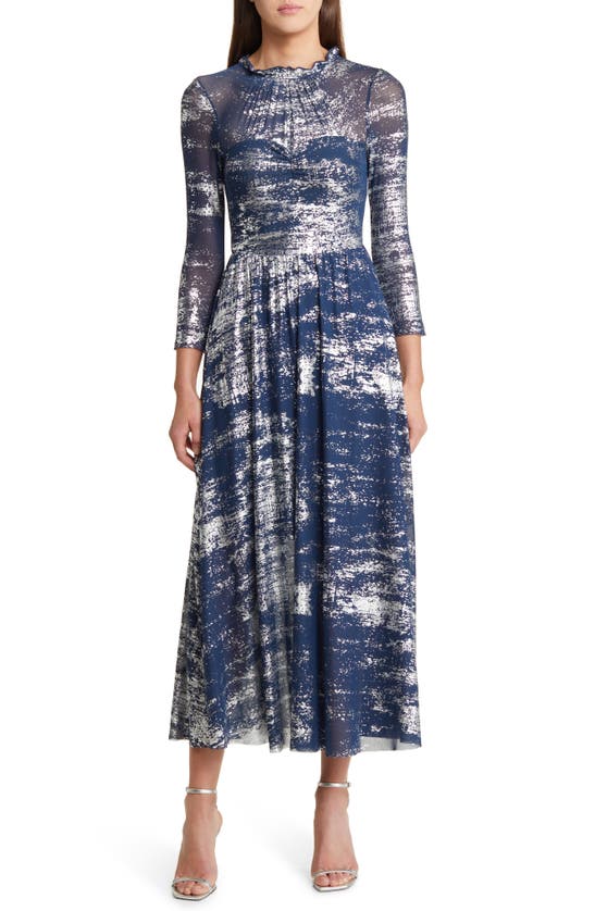 knee length dresses for ladies Ted Baker Glitzia Metallic Skater Dress main image 0