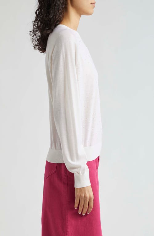 EMPORIO ARMANI EMPORIO ARMANI RHINESTONE LIGHTWEIGHT WOOL SWEATER