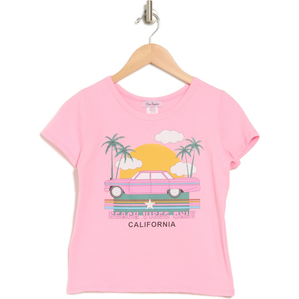 Miss Popular Kids' Cali T-shirt In Pink