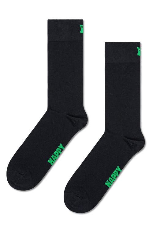 Happy Socks Solid 3-pack Assorted Crew Socks In Grey