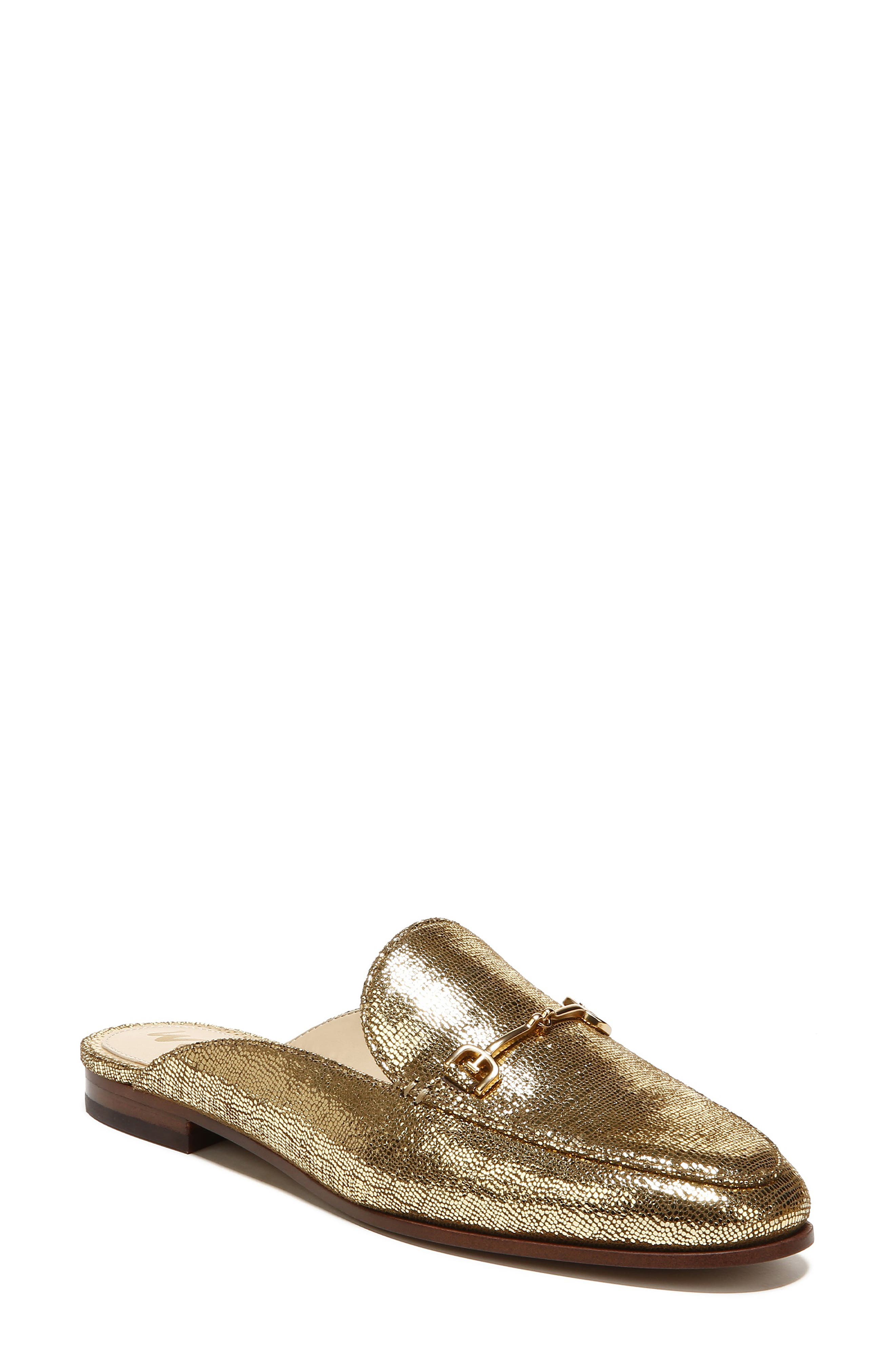 Gold mules womens Clearance