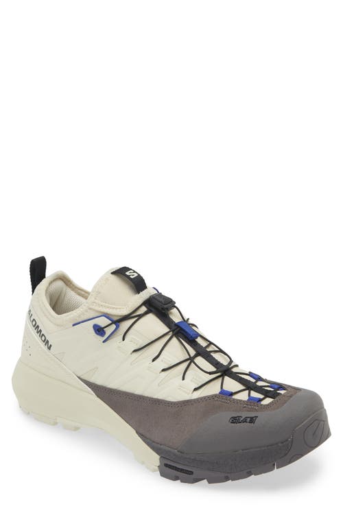 Salomon Alpinway Advanced Sneaker In Almond Milk/plum Kitten/blue