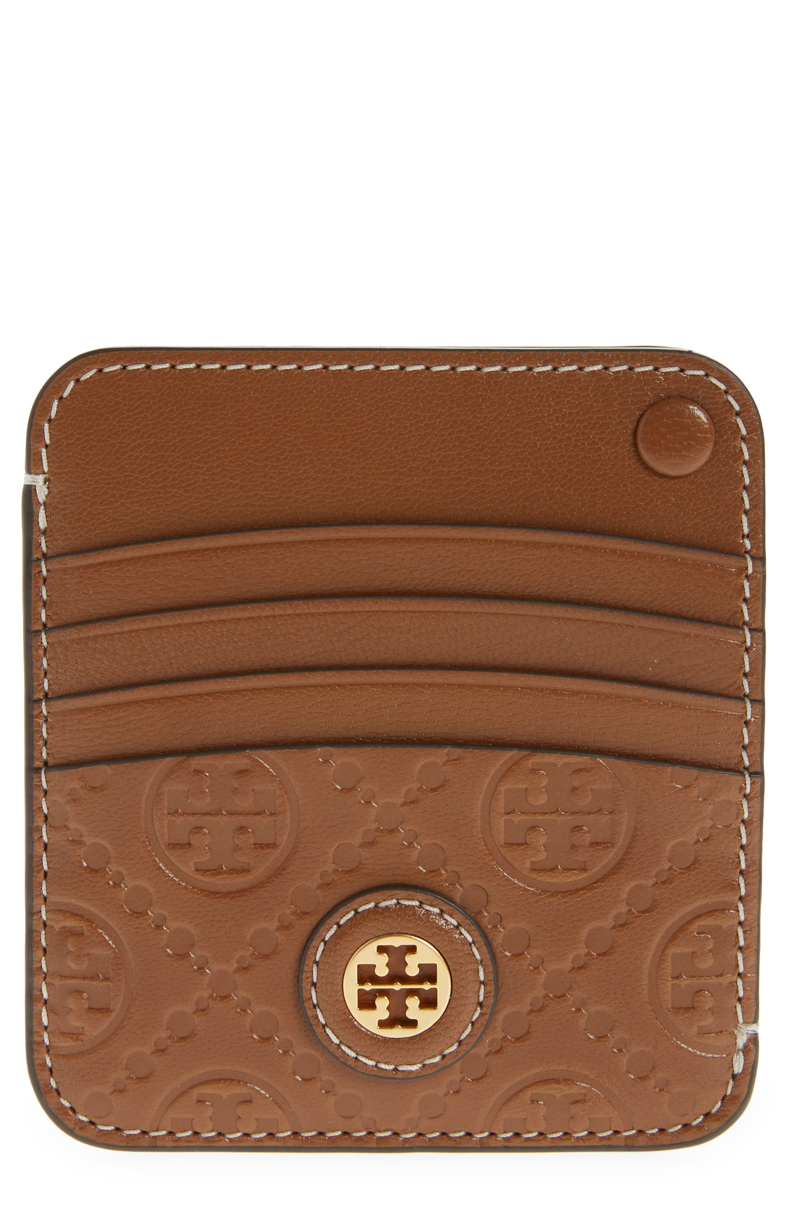 Brown Wide Zip-Around Leather Wallet Color 