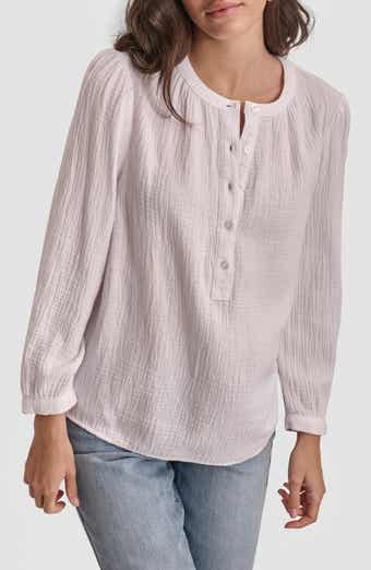 DKNY Gauze Henley Shirt