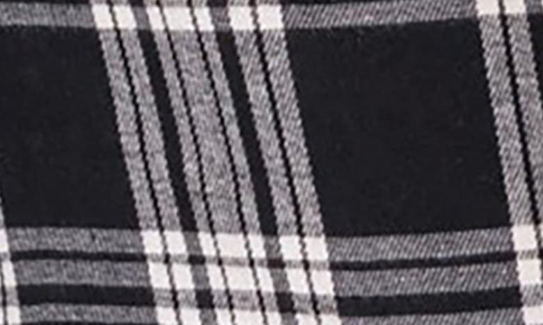 Edikted Lounge Around Plaid Wide Leg Pants In Black-and-white