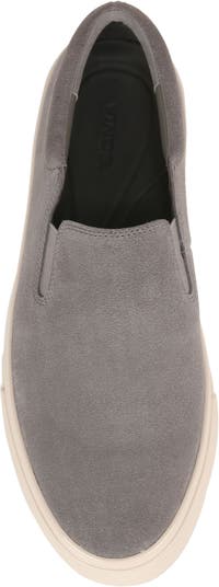 Vince Men's Shawn Suede Slip-on Sneakers In Smokegrey