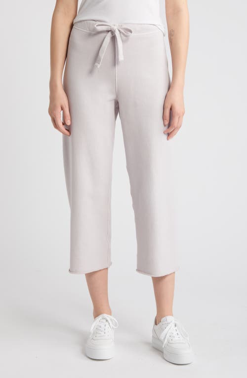 Shop Frank & Eileen Catherine Crop Wide Leg Sweatpants In Silver Sage