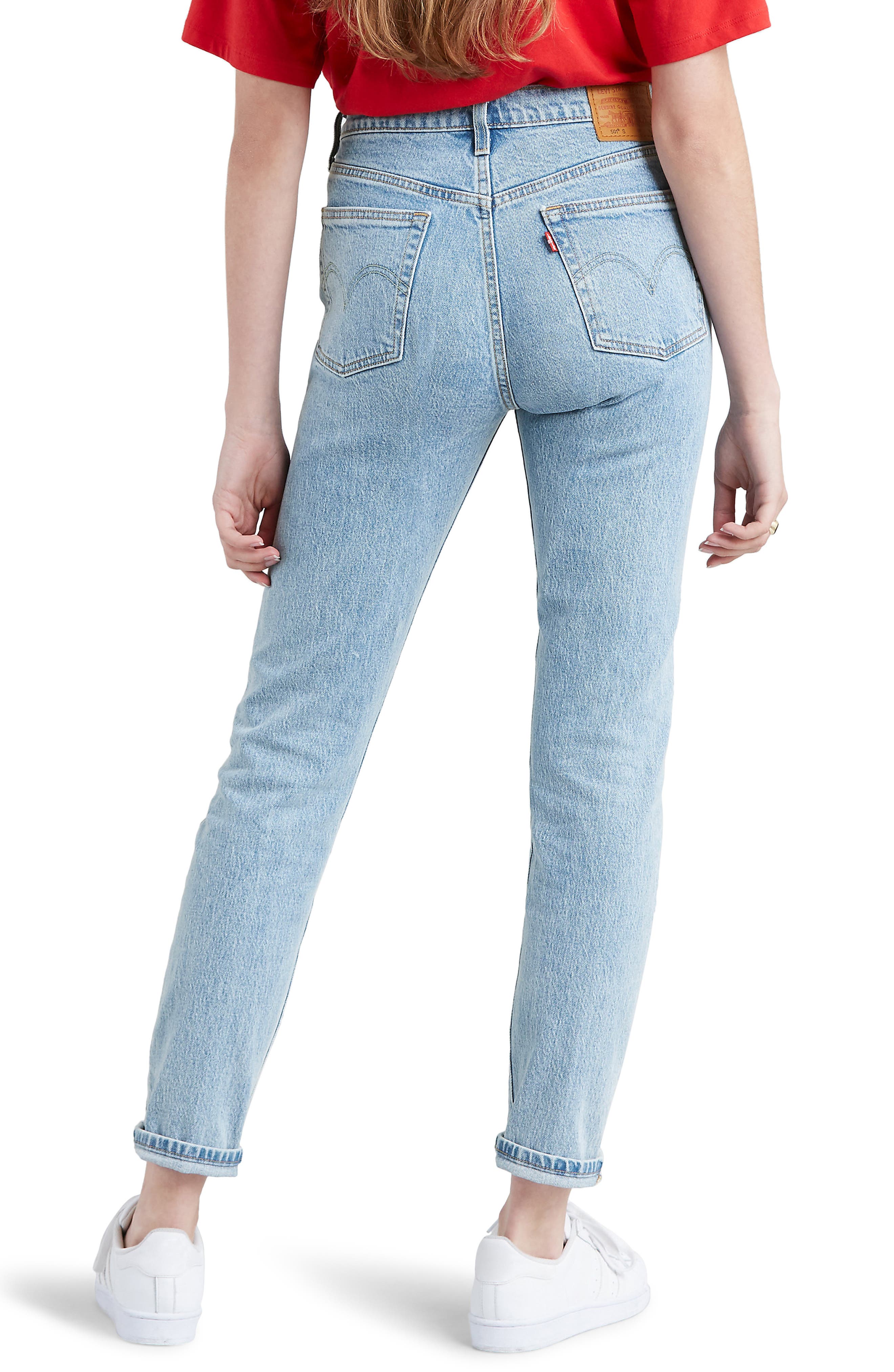 light blue levi women's jeans