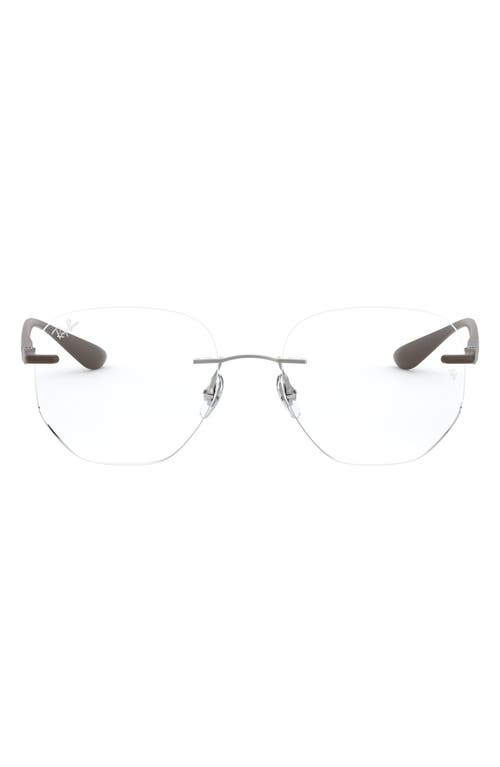 Ray-Ban 51mm Rimless Optical Glasses in Spot Brn at Nordstrom