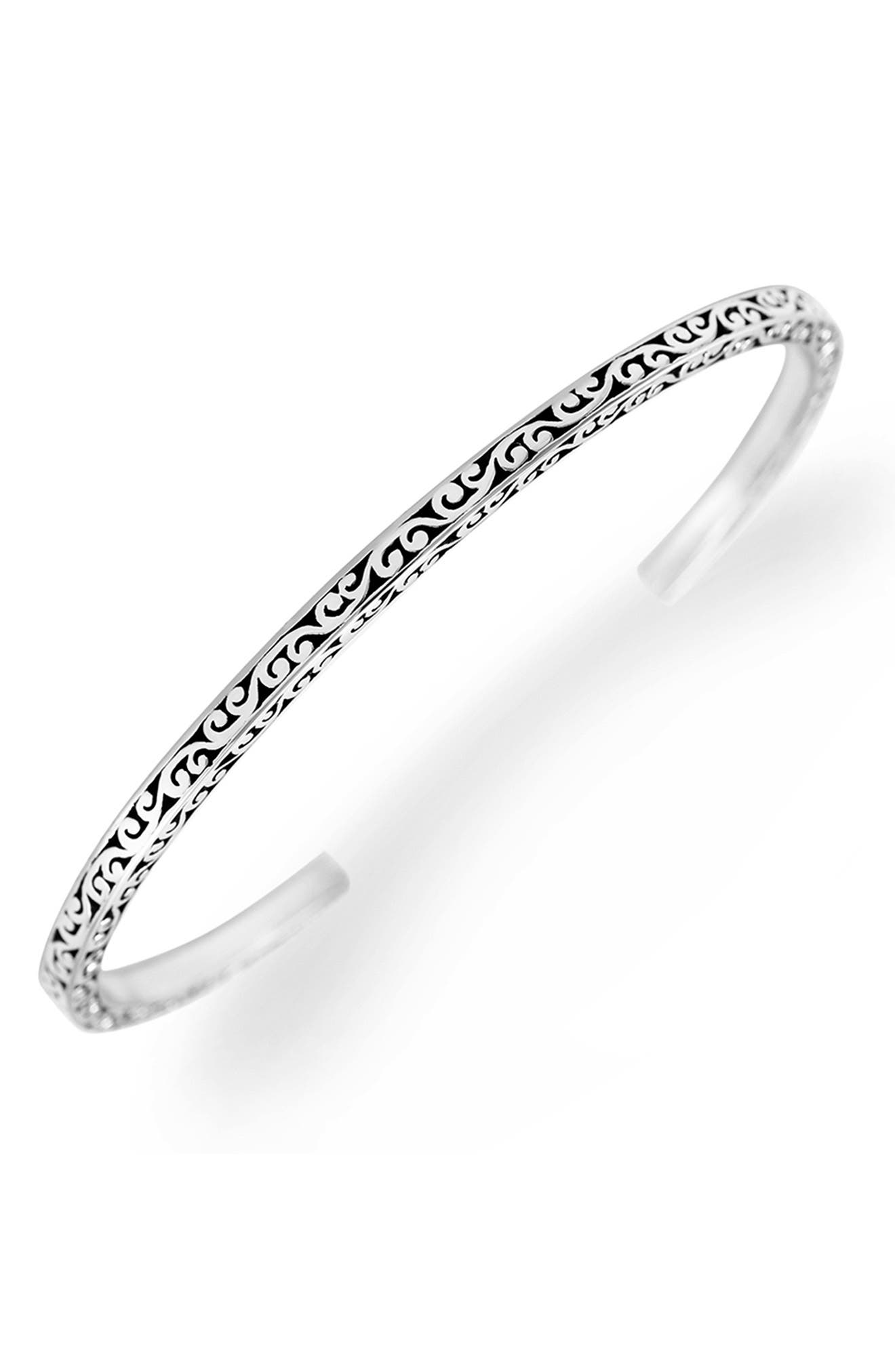 LOIS HILL Sterling Silver Scroll Filigree Cuff Bracelet Nordstromrack