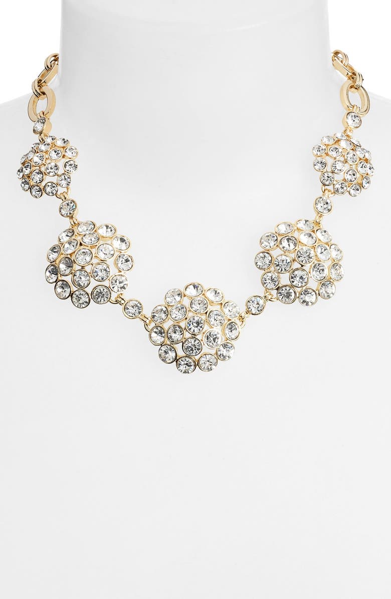 Anne Klein Crystal Cluster Frontal Necklace | Nordstrom