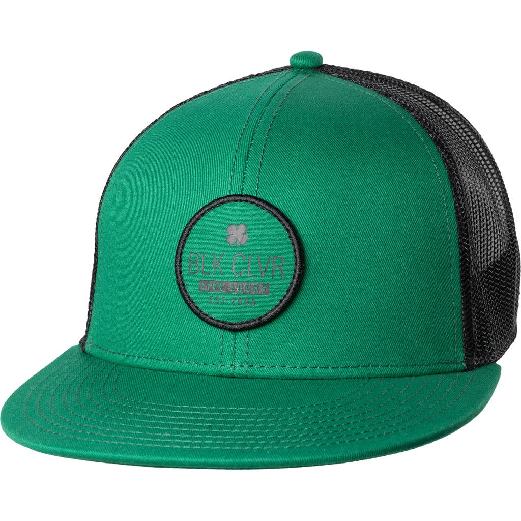 Shop Black Clover Cash Snapback Trucker Hat In Black/green