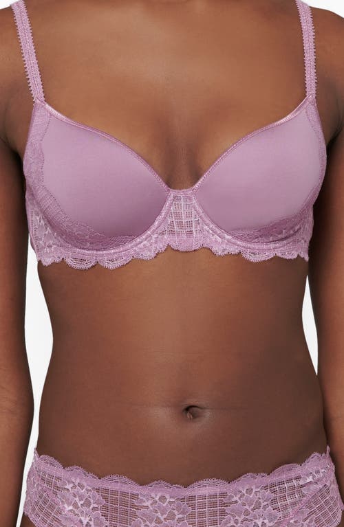 Shop Simone Perele Reve Underwire 3d Plunge Bra In Glamorous Mauve