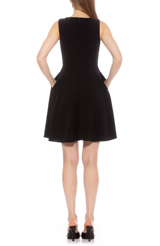 Alexia Admor Women's Ida Boatneck Fit & Flare Mini Dress In Black