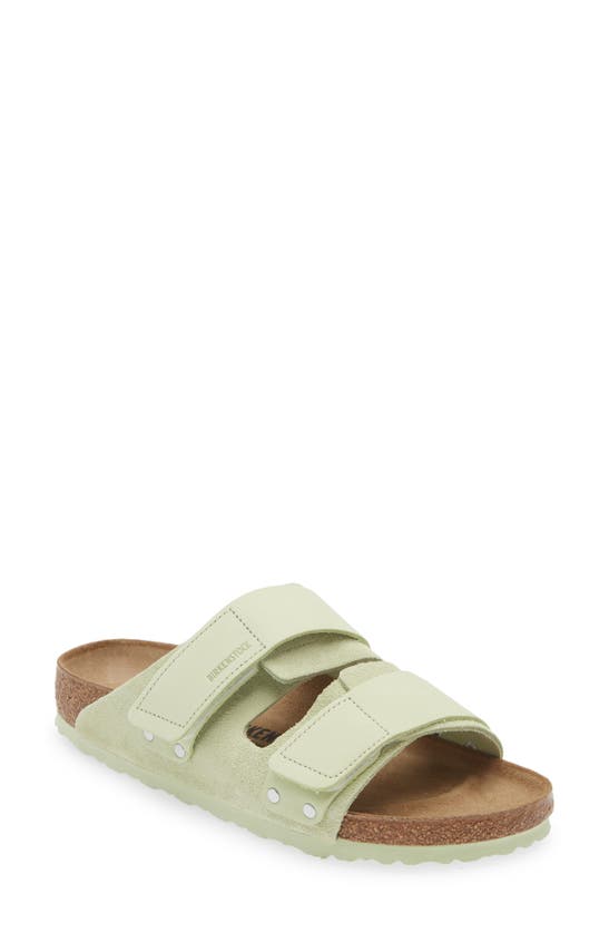 Birkenstock Uji Slide Sandal In Faded Lime