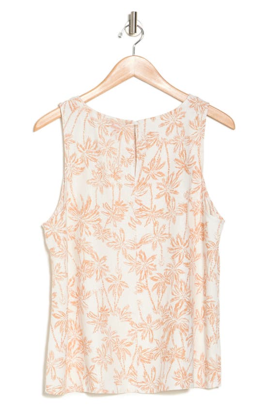 Shop Vince Camuto Print Sleeveless Top In White Brown