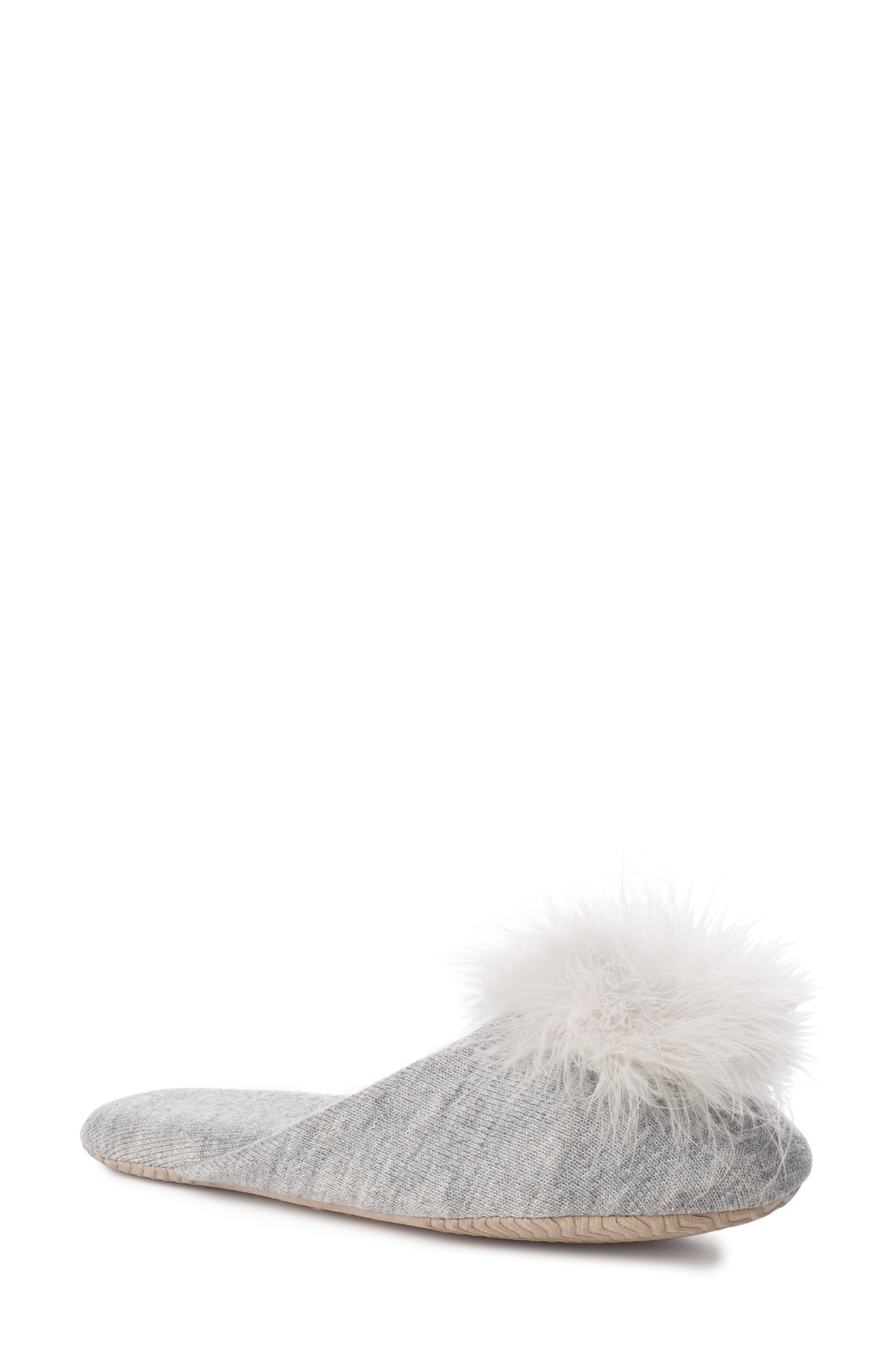 Company Feather Pompom Mule Slipper 