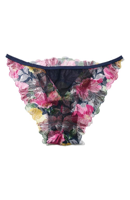 Shop Hanky Panky Wildly Bloom Tanga In Dark Sky Blue