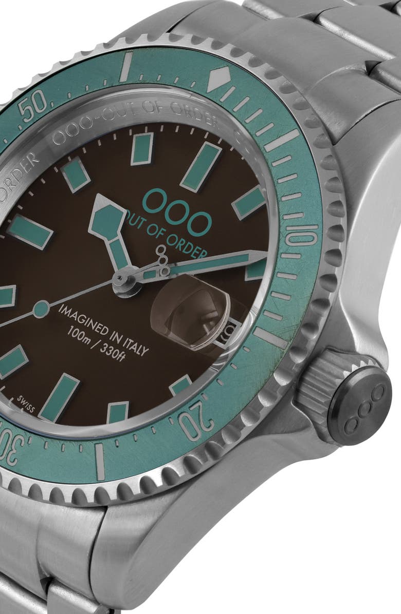 OUT OF ORDER Casanova Bracelet Watch, 44mm, Alternate, color, Turquoise And Brown