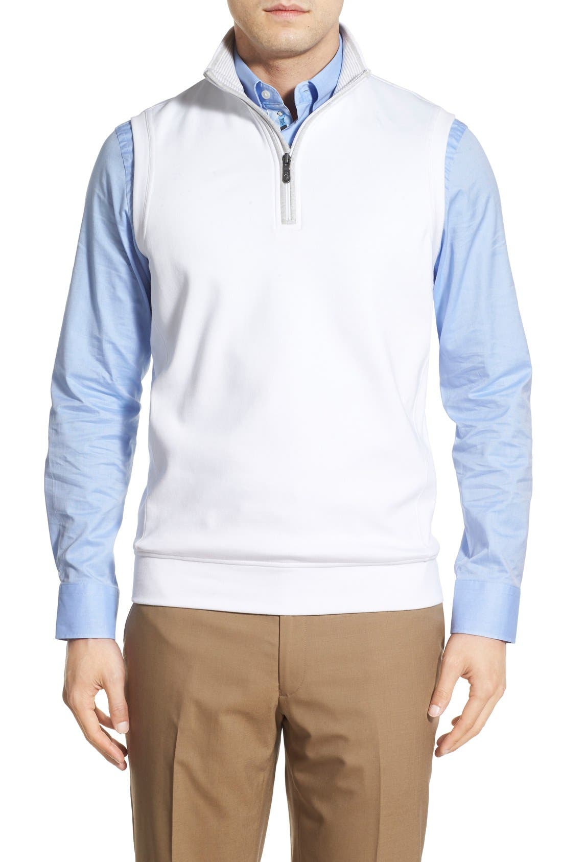 Bobby Jones Leaderboard Quarter Zip Pima Cotton Vest