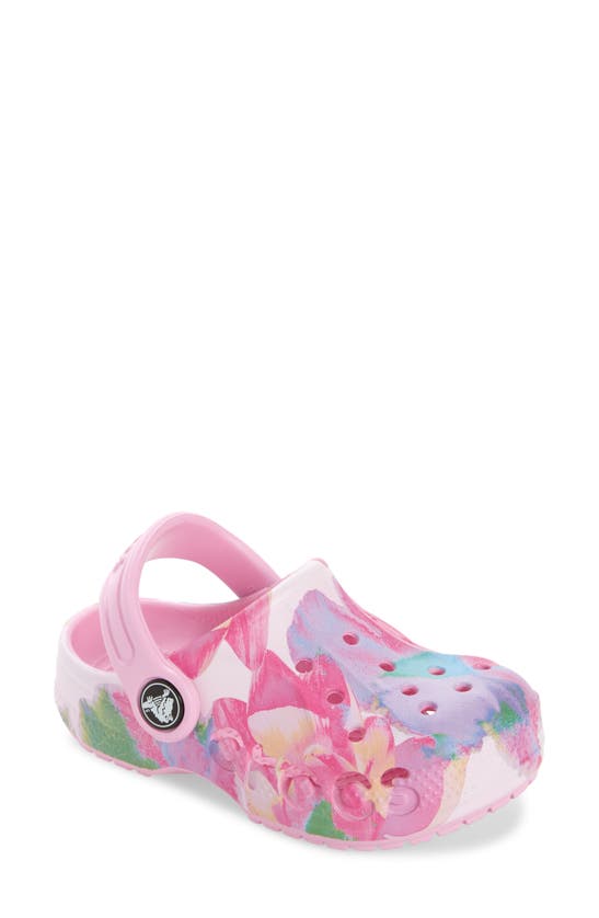 Crocs Kids' Baya Marble Print Clog In Carnation