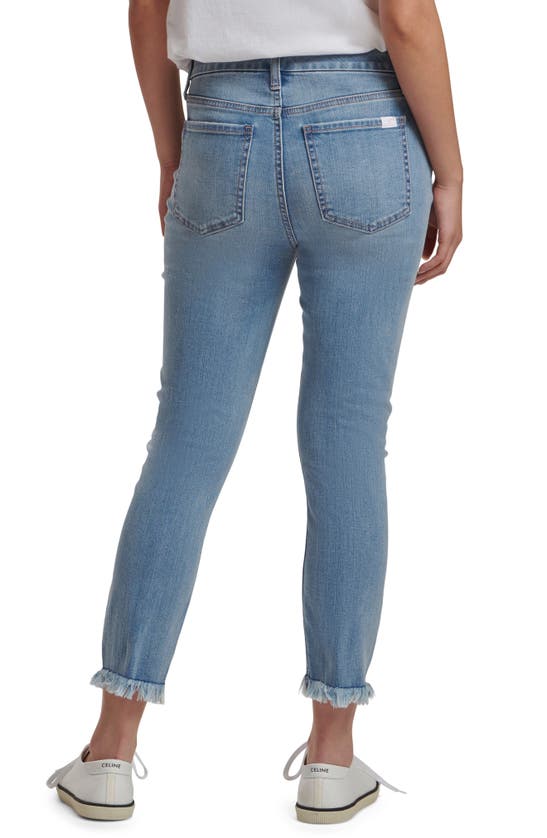 Shop Jen7 By 7 For All Mankind Fray Hem Crop Skinny Jeans In Victoria Broken Twill