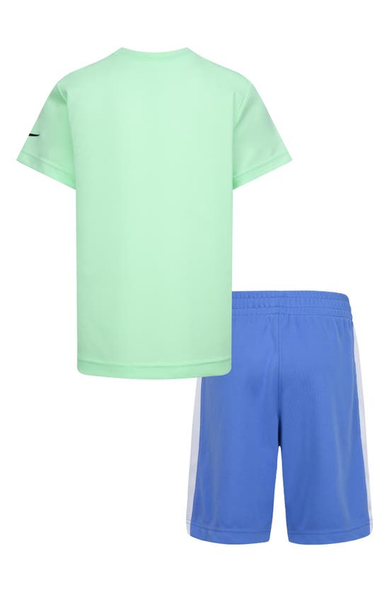 Shop Nike Kids' Dri-fit Just Do It Graphic T-shirt & Shorts Set In  Polar