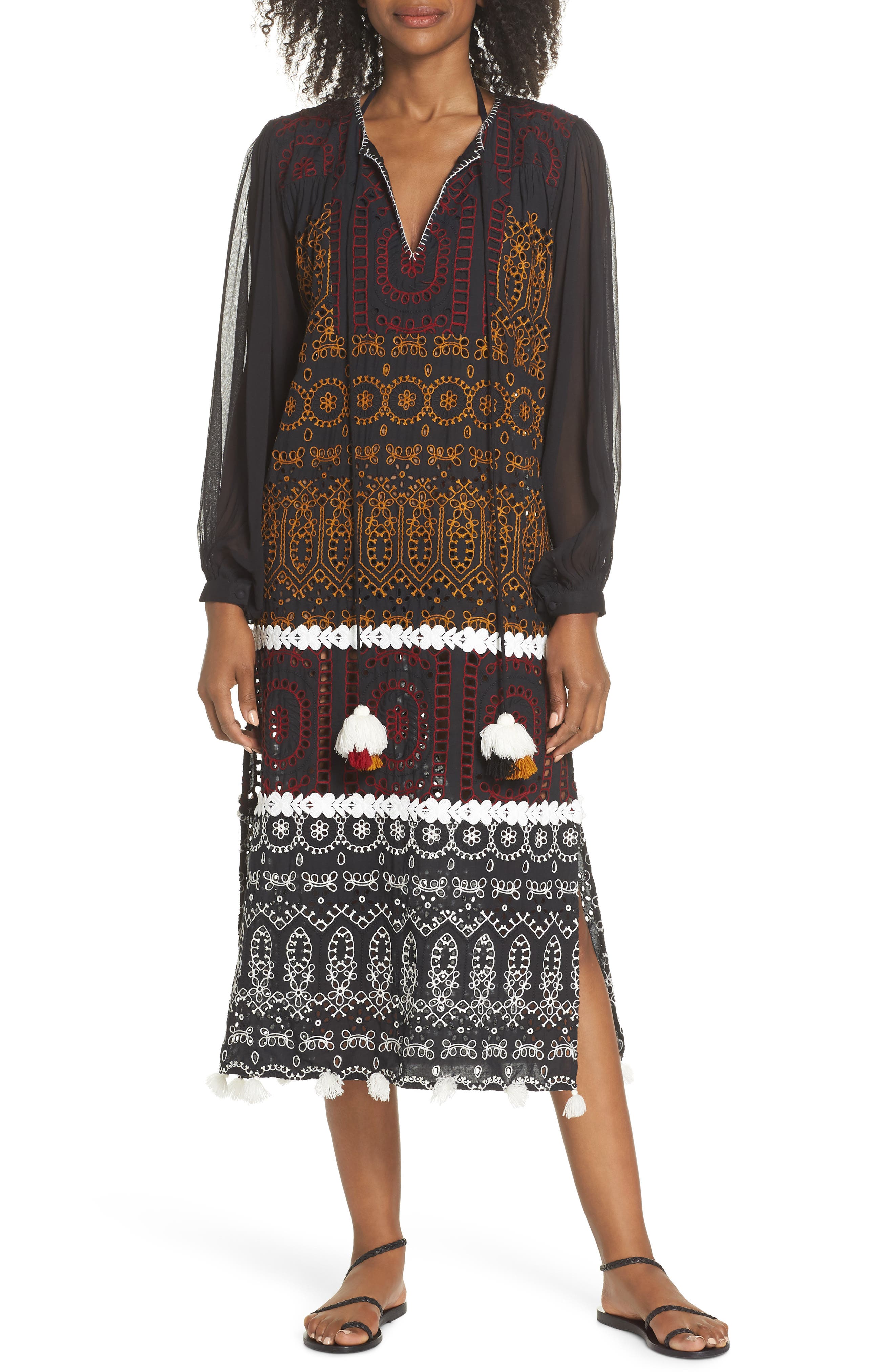 Hemant & Nandita Cover-Up Caftan, Black