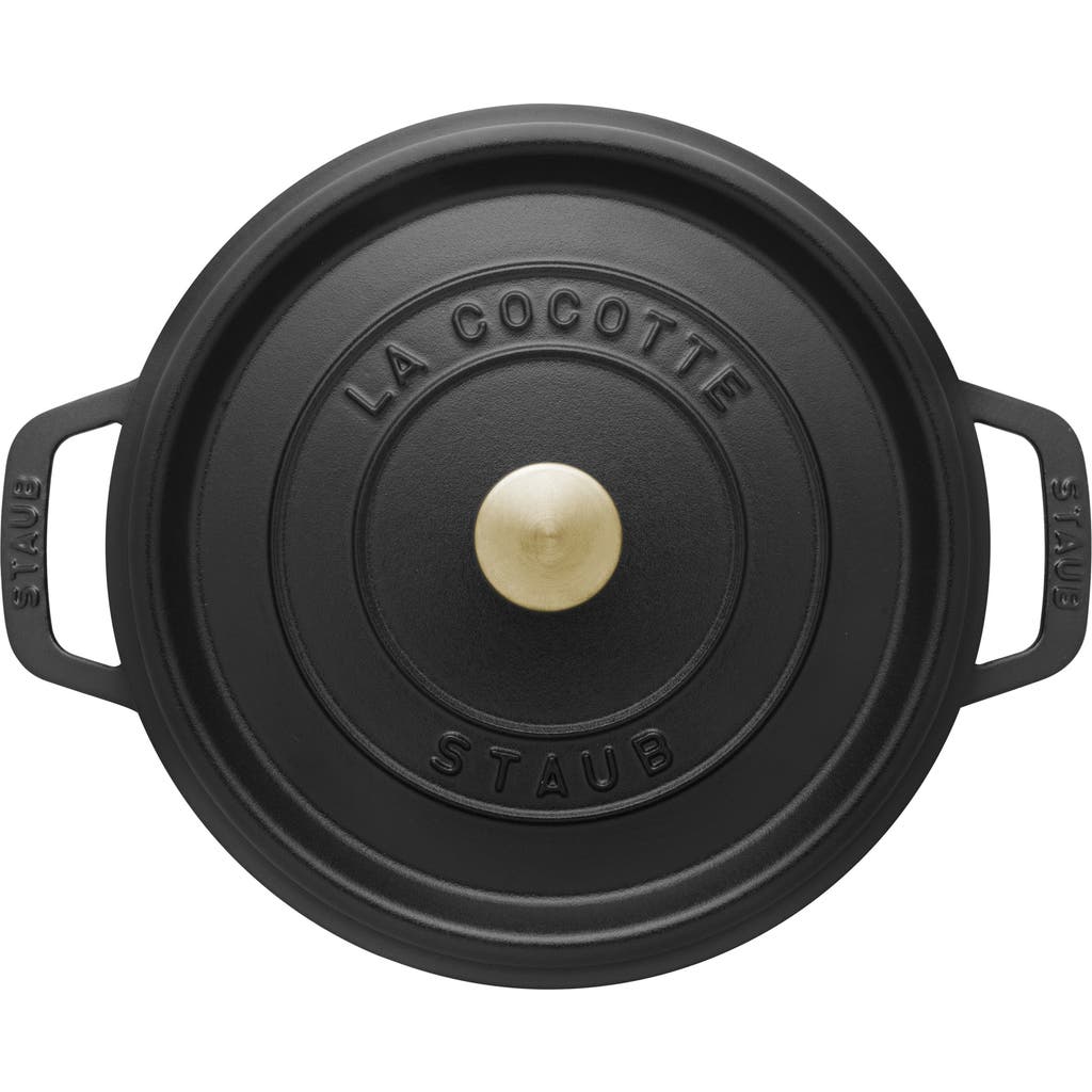 Staub 4-quart Enameled Cast Iron Dutch Oven In Matte Black