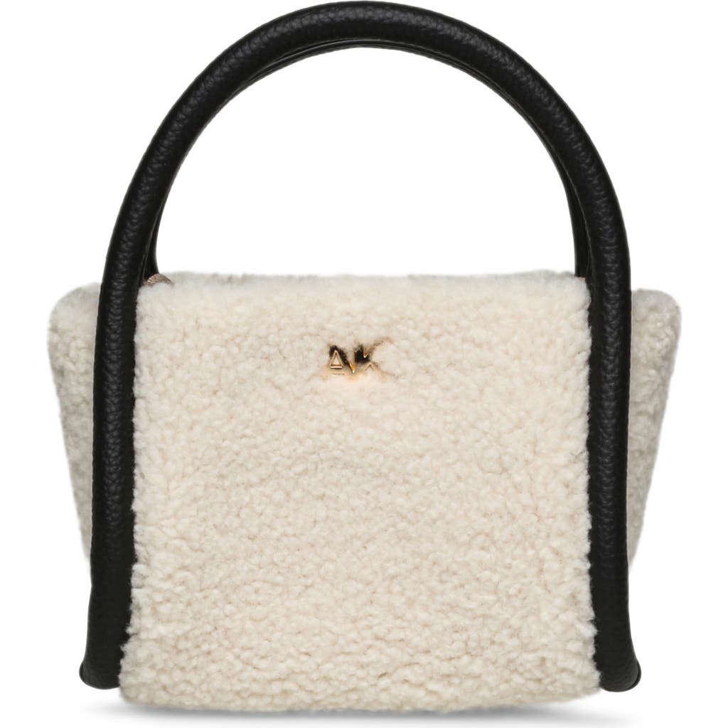 ANNE KLEIN ANNE KLEIN MINI TOP HANDLE FAUX FUR SATCHEL