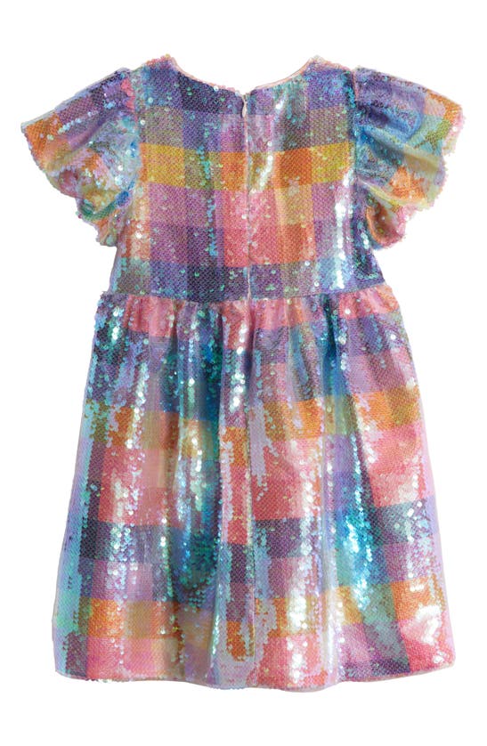 Shop Lola & The Boys Kids' Picnic Party Sequin Dress In Pink Multi