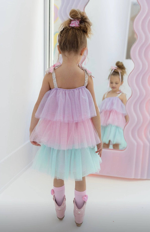 Lola + The Boys Sparkle Ombre Dress In Multicolor