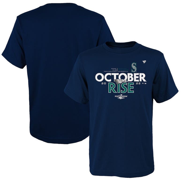 Fanatics Kids' Youth  Branded Navy Seattle Mariners 2022 Postseason T-shirt