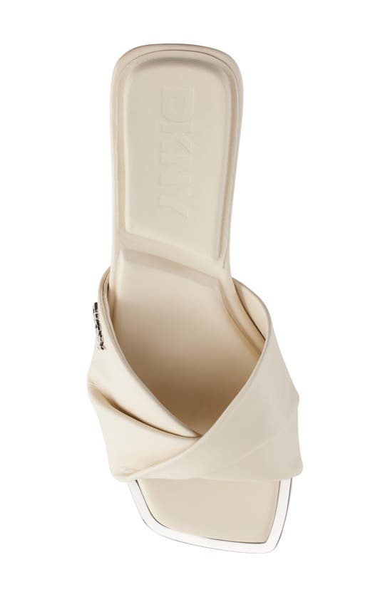 Dkny Twist Strap Kitten Heel Sandal In Bone