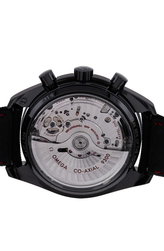 Shop Watchfinder & Co. Omega  2019 Speedmaster Dark Side Of The Moon Automatic Nylon Strap Watch, In Black