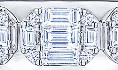 Kwiat Sunburst Partway Diamond Baguette Band Ring In White Gold/diamond