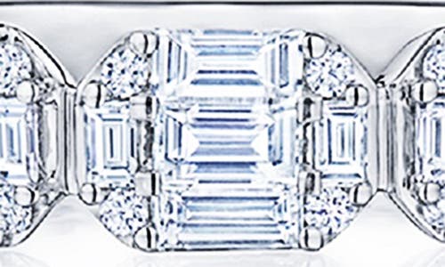 Shop Kwiat Sunburst Partway Diamond Baguette Band Ring In White Gold/diamond