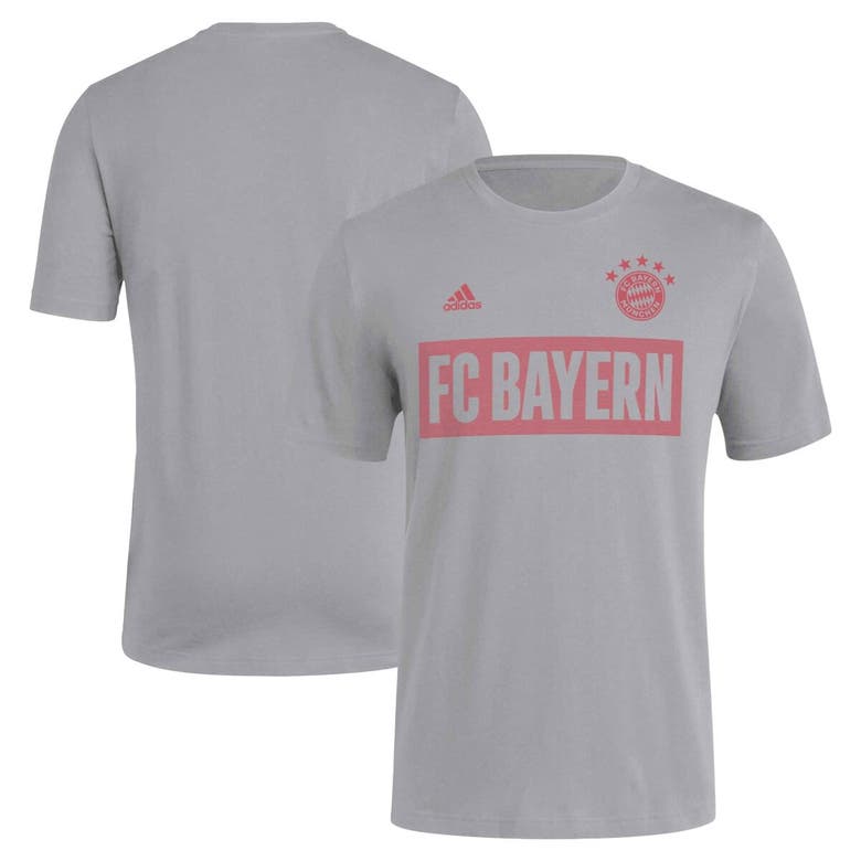 Shop Adidas Originals Adidas Gray Bayern Munich Block T-shirt