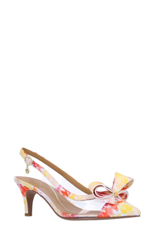 J. Reneé Calista Slingback Pointed Cap Toe Pump Clear/Warm at Nordstrom,