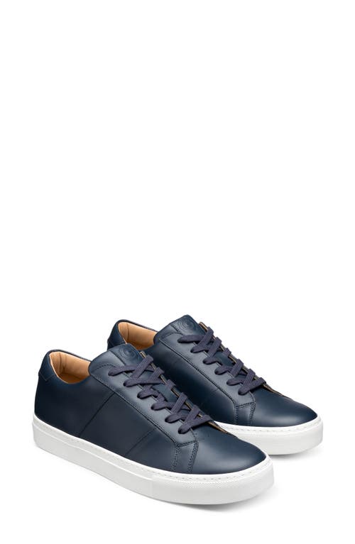 GREATS Royale Sneaker in Navy Leather/White