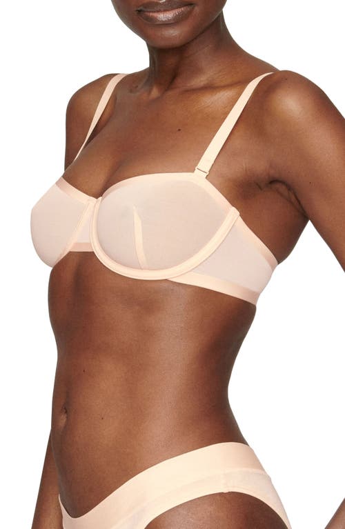Cuup The Balconette Mesh Bra In Blush