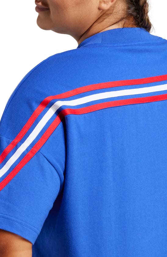 Shop Adidas Originals Future Icons 3-stripes Cotton T-shirt In Semi Lucid Blue
