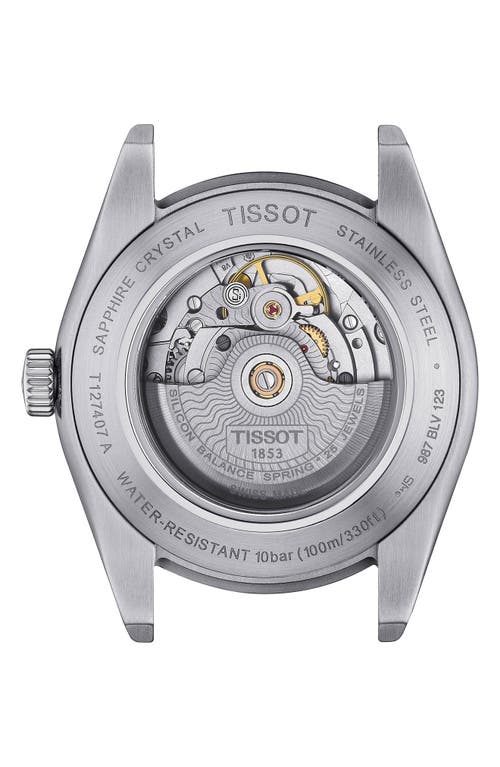 Shop Tissot T-classic Gentleman Powermatic Bracelet Watch, 40mm In Silver/ice Blue
